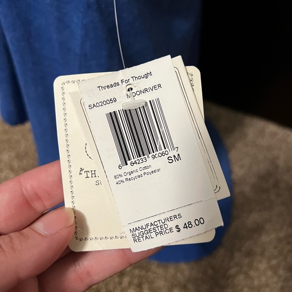 NWT Threads 4 Thought High Low Embroidered Razor Back Tank Top Size S - Picture 12 of 14